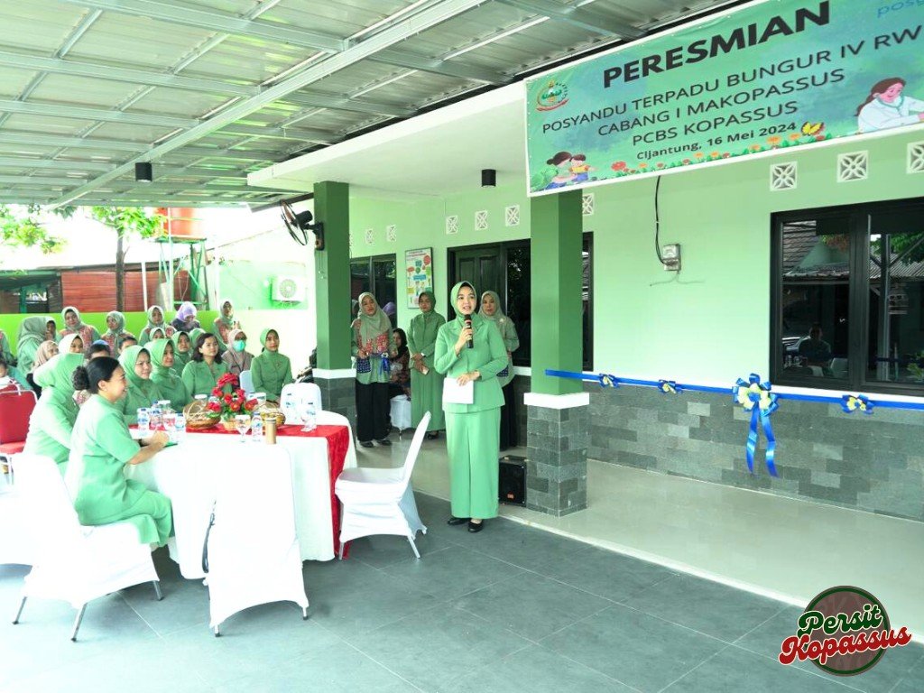 Sambutan Ibu Ria Djon Afriadi Saat Peresmian Posyandu Bungur IV Kopassus